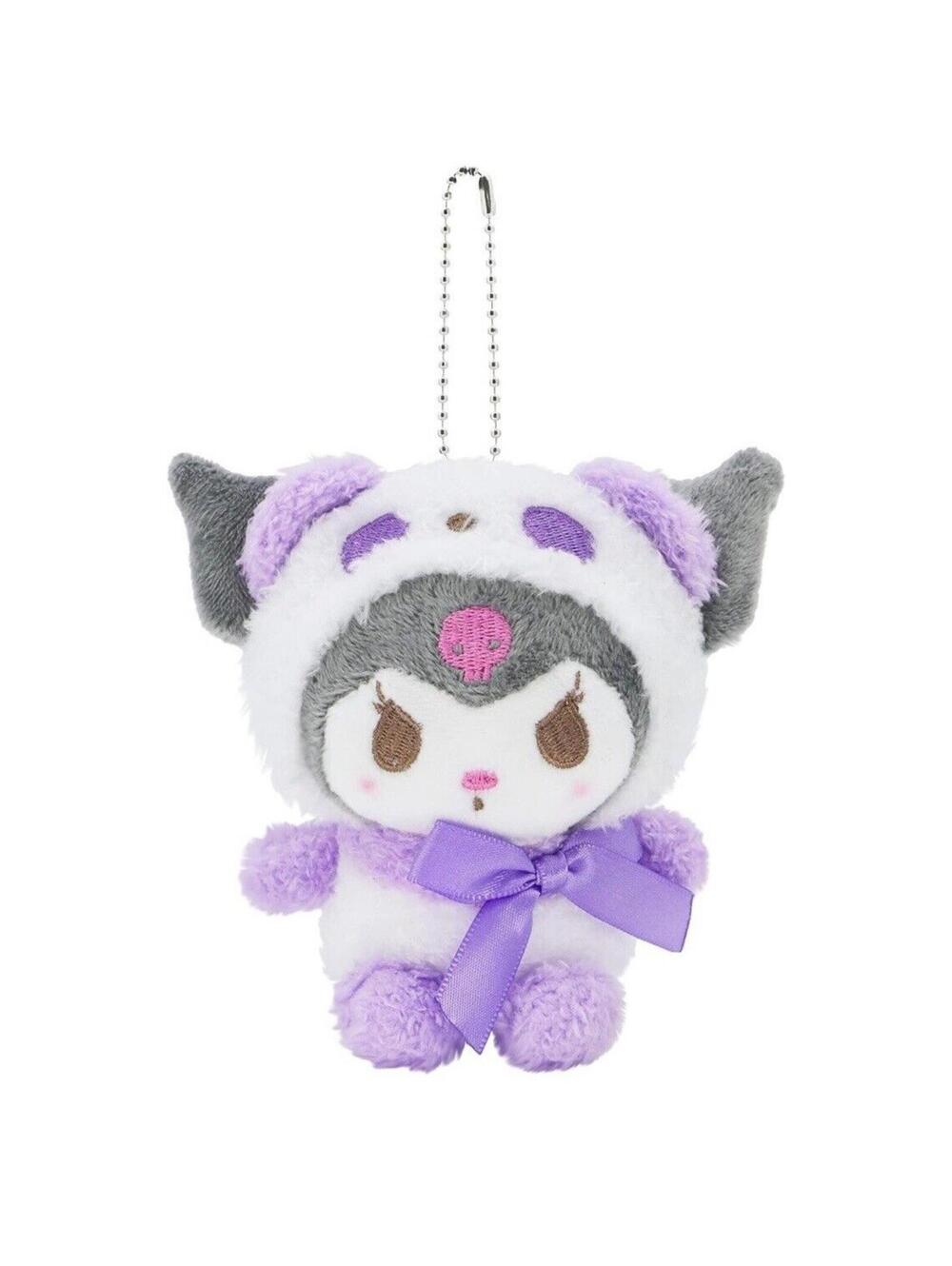 Kawaii Sanrio Kuromi My Melody Plush Keychain Cute Accessory White & Purple